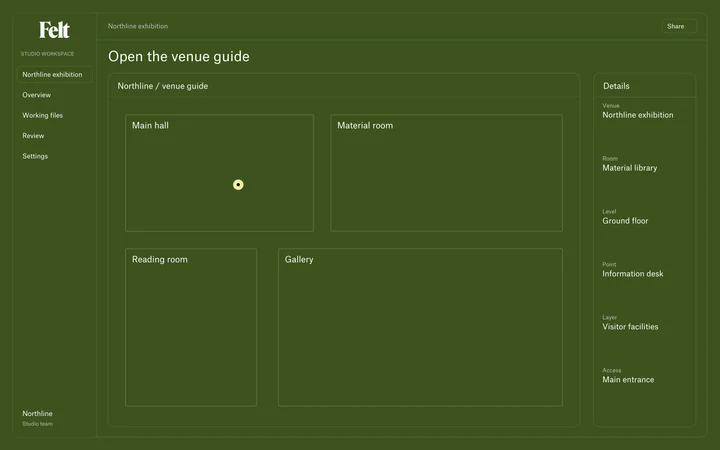 Felt: Open the venue guide