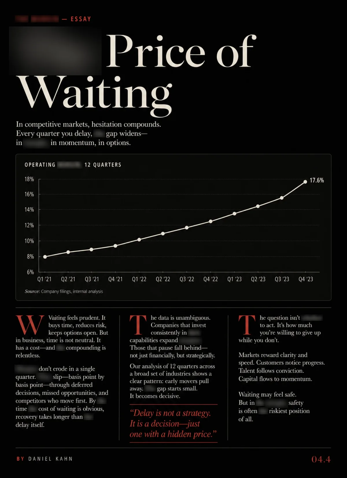 THE MARGIN editorial spread showing cover, typographic hierarchy and page layout.