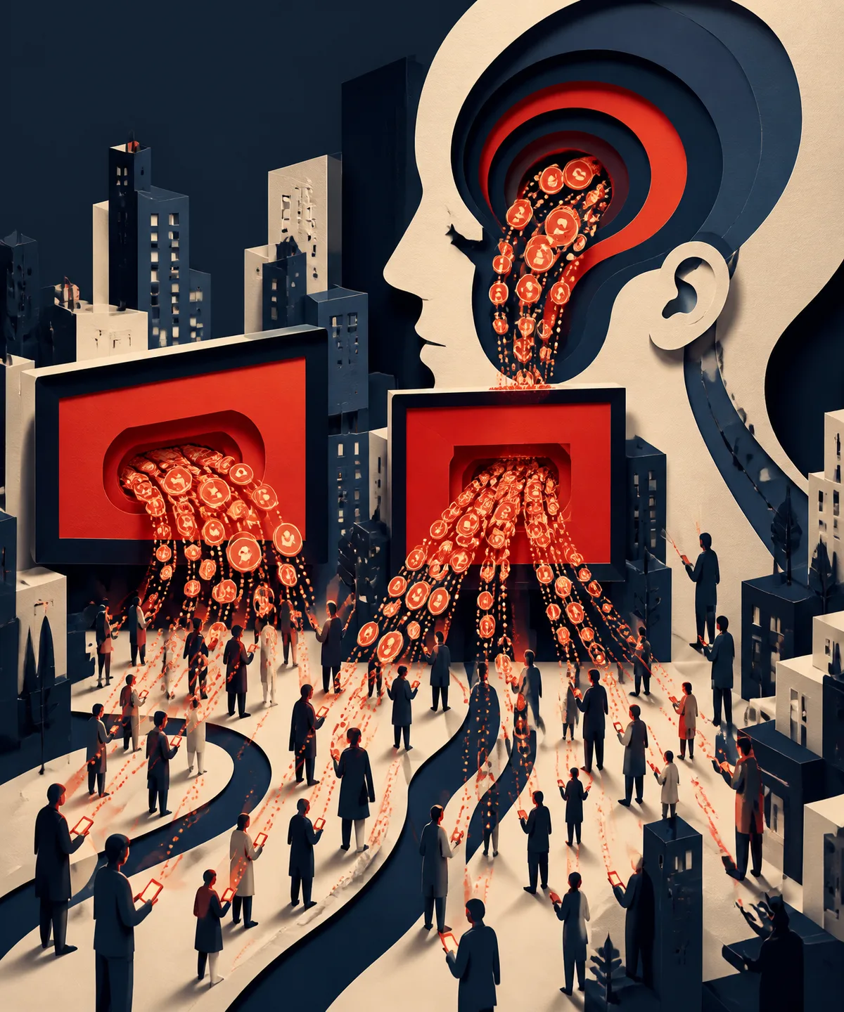 THE LEDGER illustration artwork showing composition, line work and colour.